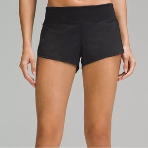 NWT Lululemon Speed Up Low-Rise Lined Short 2.5" Black Women's Shorts